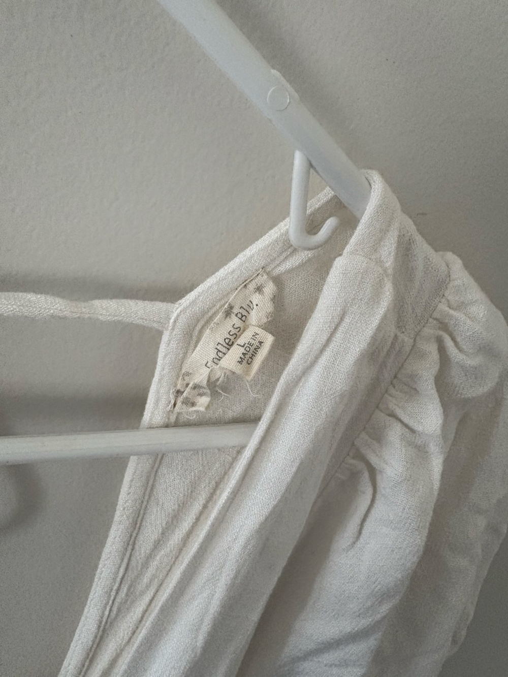 Endless Blu August Midi Dress - White Linen - Open Back - Worth Collective - Picture 5 of 5